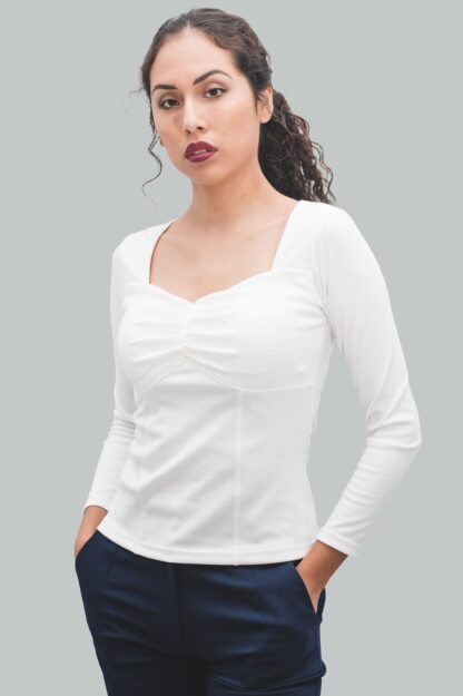 Top tipo corset blanco Lorenz