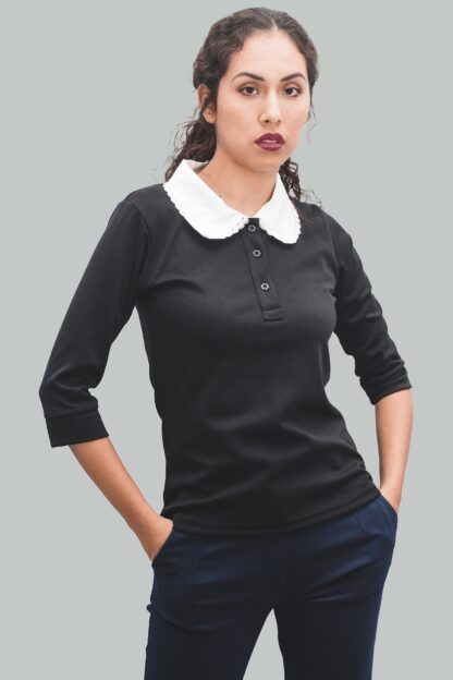 Top camisero negro Emilia - Imagen 4