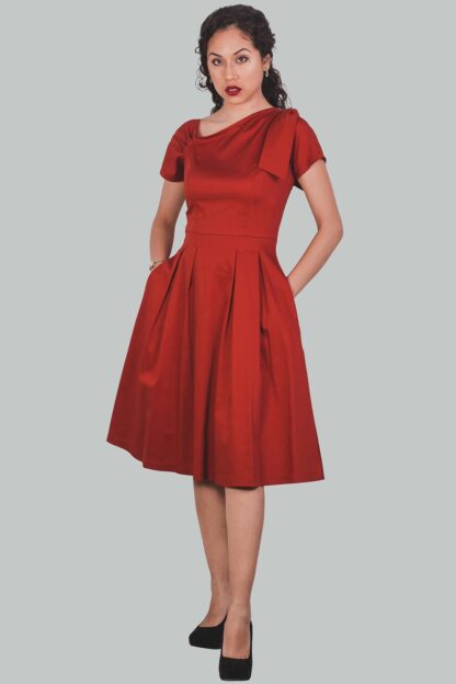 Vestido midi con lazo lacre Venus - Imagen 2