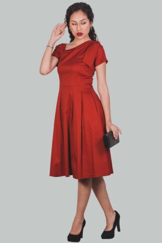 Vestido midi con lazo lacre Venus