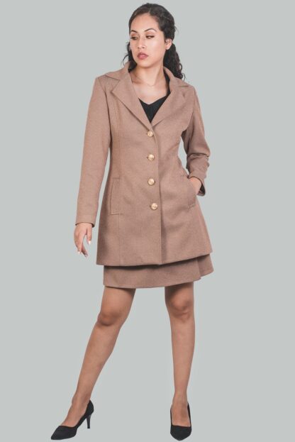 Saco color camel diseño Norma - Imagen 3