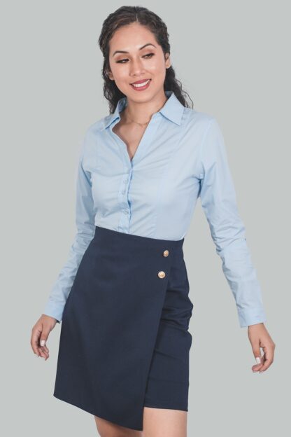 Falda color azul Denise - Imagen 2