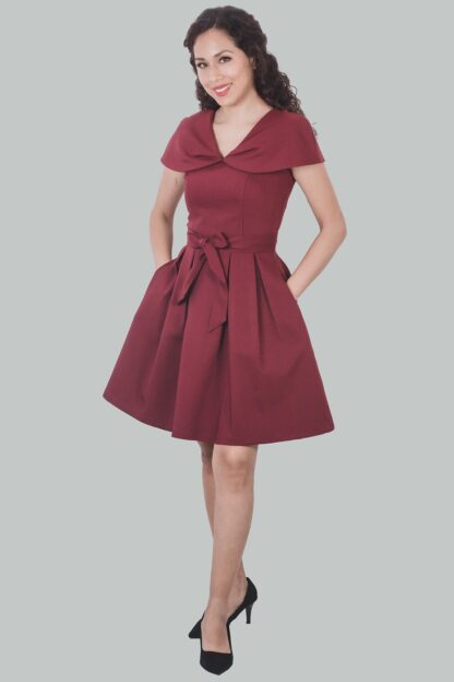 Vestido corte A vino Catalina