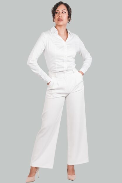 Camisa blanco de mujer Evolet - Imagen 4