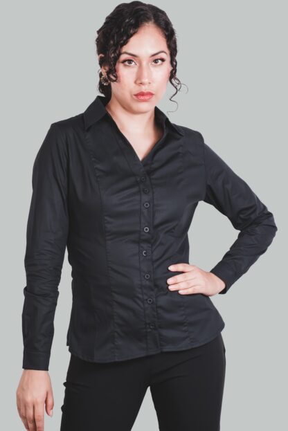 Camisa negro de mujer Evolet - Imagen 5