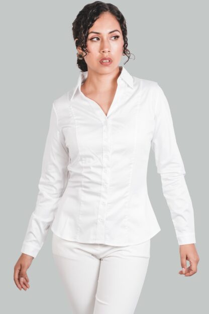 Camisa blanco de mujer Evolet - Imagen 5