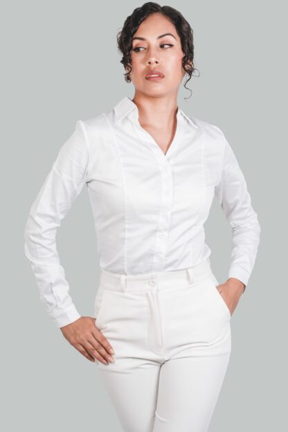 Camisa blanco de mujer Evolet - Imagen 3