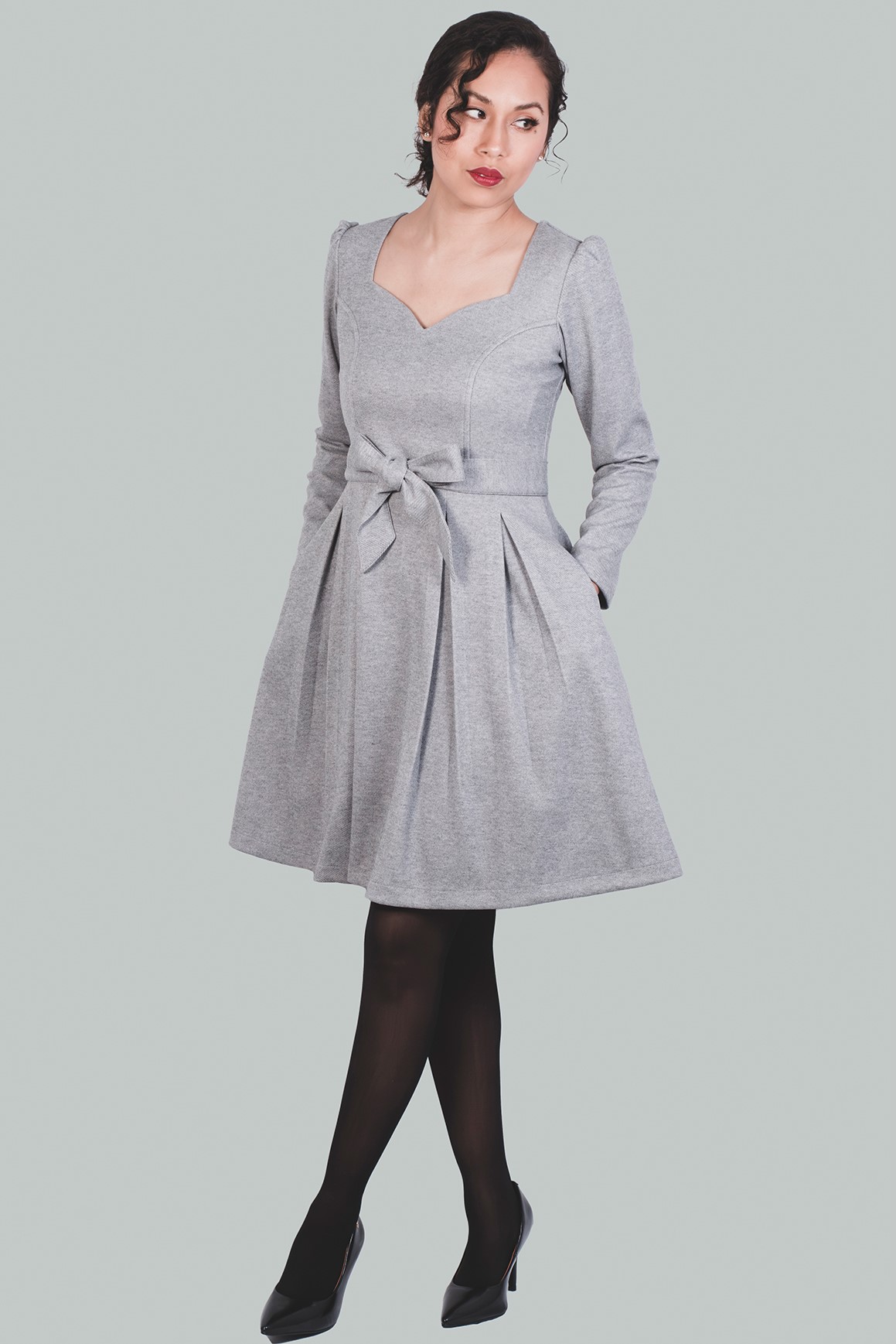 Vestido en A gris claro Janis