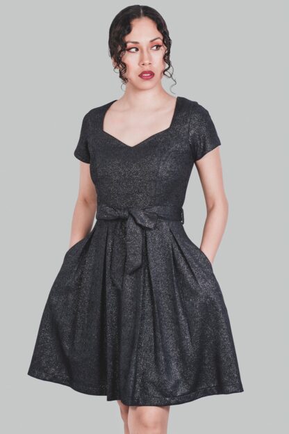 Vestido color negro con brillo Lucero - Imagen 2
