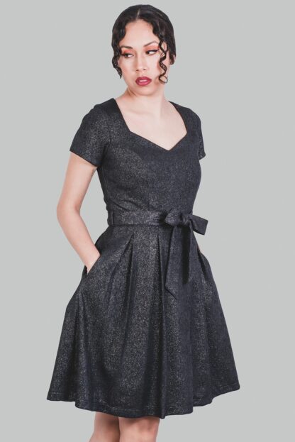 Vestido color negro con brillo Lucero - Imagen 4