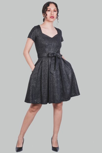 Vestido color negro con brillo Lucero - Imagen 3