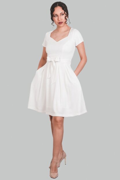 Vestido color perla con brillo Lucero