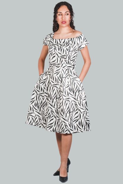 Vestido midi asimétrico negro diseño Kaelis - Imagen 3