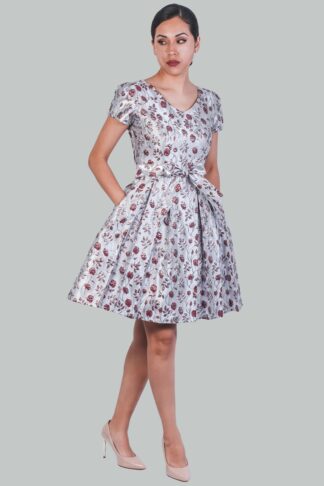 Vestido flores vino Brigitte Gala